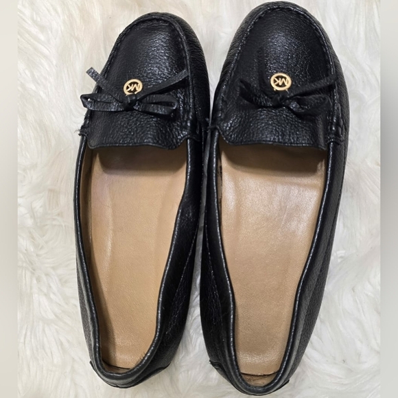 Michael Kors Everett Leather Moccasin Black Loafers Flat Women's Size 6M🌴✌️ - Picture 5 of 10